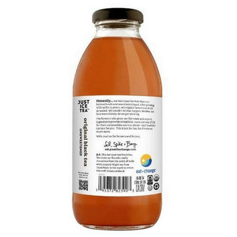 Just Ice Tea, Original Black Tea Unsweetened, 16 Oz(Case Of 12) Just Ice Tea