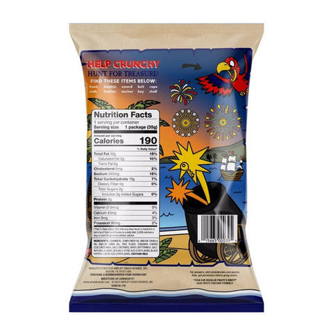 Pirate Brands, Cheddar Blast Rice And Corn Puffs, 1.25 Oz(Case Of 12) Pirate Brands