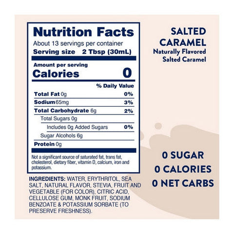 Skinny Syrups, Naturally Sweetened Salted Caramel, 12.7 Oz(Case Of 6) Skinny Syrups
