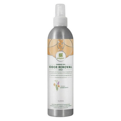 Grab Green, Wild Flowers Trash Can Odor Removal Spray, 5 Oz Grab Green