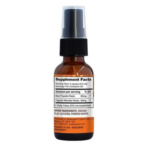 Wedderspoon, Propolis And Manuka MGO 400 Plus Throat Spray, 1 Oz Wedderspoon