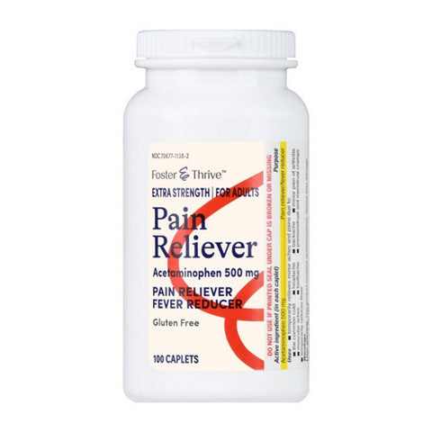 Extra Strength Pain Relief Acetaminophen 100 Caps by Foster And Thrive