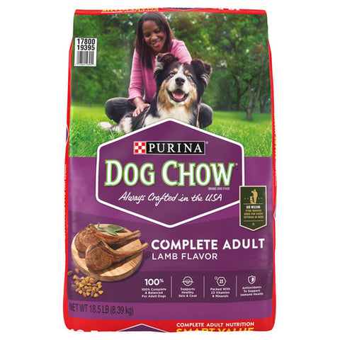 Complete Adult Dry Dog Chow Lamb Flavor 18.5 Lbs (Case Of 1) by Purina