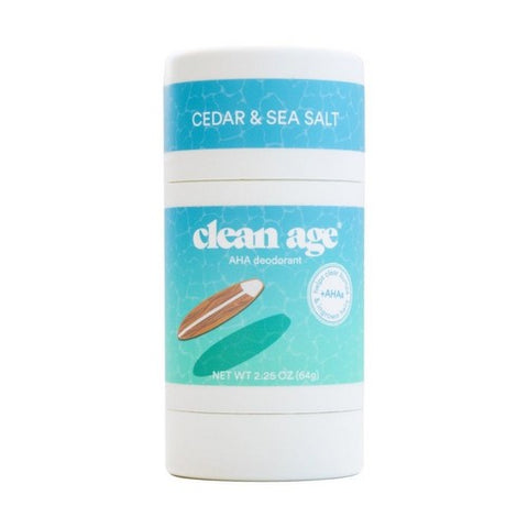 Clean Age, AHA Solid Deodorant For Teens Cedar And Sea Salt, 2.25 Oz Clean Age