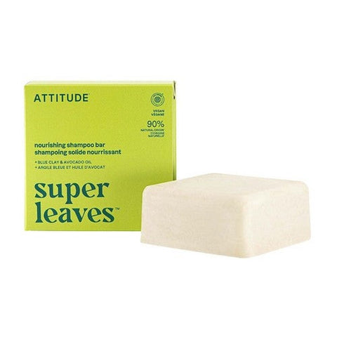 Attitude, Super Leaves Pear And Amber Nourishing Shampoo Bar, 4 Oz