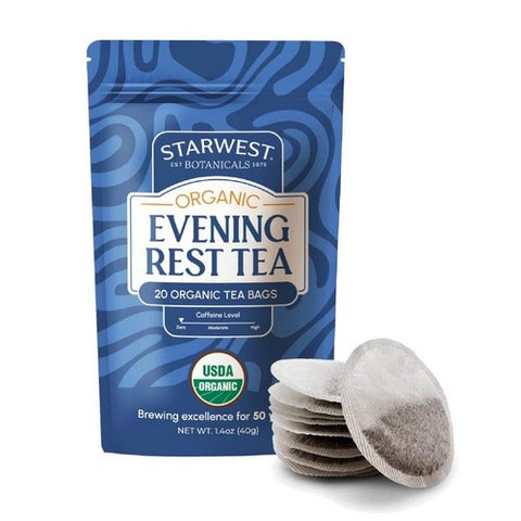 Organic Evening Rest Tea Bags 20 Count by Starwest Botanicals