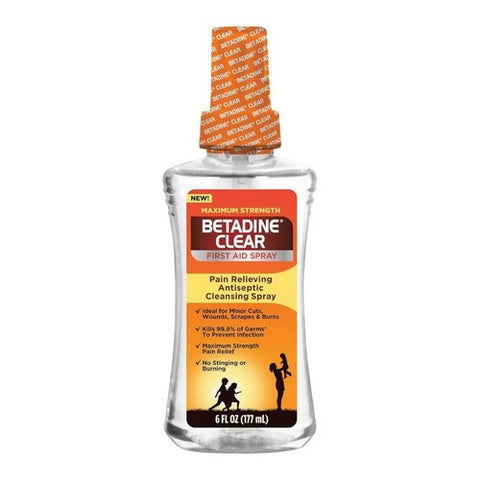 Clear First Aid Spray 6 Oz by Betadine