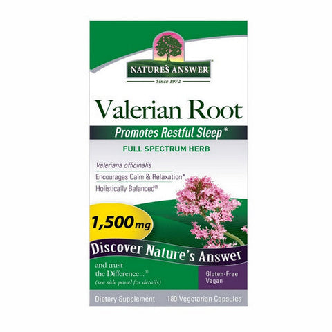 Nature's Answer, Valerian Root, 1500 Mg, 180 Veg Caps Nature's Answer