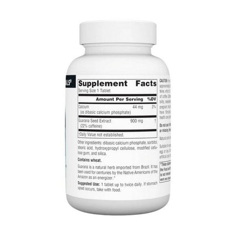 Source Naturals, Guarana Energizer, 900 Mg, 60 Tabs Source Naturals