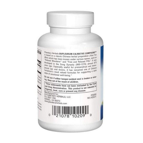 Planetary Herbals, Bupleurum Calmative Compound, 550 Mg, 60 Tabs Planetary Herbals