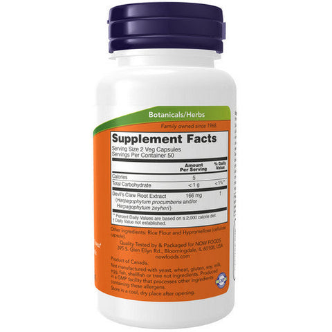 Now Foods, Devil's Claw, 100 Veg Caps Now Foods