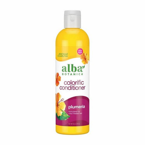 Alba Botanica, Hair Conditioner Colorific Plumeria, Plumeria Replenishing 12 OZ Alba Botanica