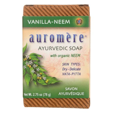 Auromere, Ayurvedic Bar Soap Vanilla Neem, 2.75 Oz Auromere