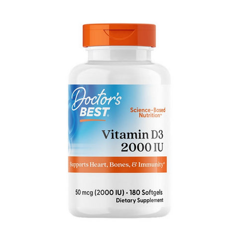 Doctors Best, Vitamin D3, 50 Mcg, 180 Softgels Doctors Best