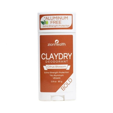 Zion Health, Claydry Bold Deodorant Citrus Blossom, 2.8 Oz Zion Health