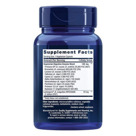 Life Extension, Enhanced Super Digestive Enzymes And Probiotics, 60 Veg Caps Life Extension