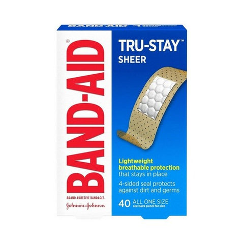 Band-Aid, Tru Stay Sheer Adhesive Bandages 3/4 X 3 Inch, 40 Count Band-Aid