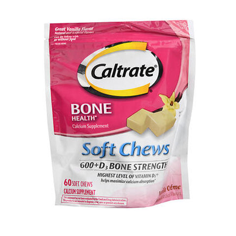 Caltrate, Calcium And Vitamin D Supplement 600 Plus D Chocolate Truffle, 60 Count Caltrate