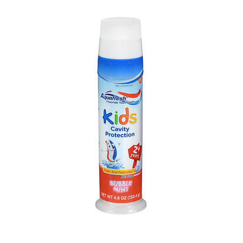 Aquafresh, Triple Protection Fluriode Toothpaste For Kids Bubble Mint, 4.6 oz Aquafresh